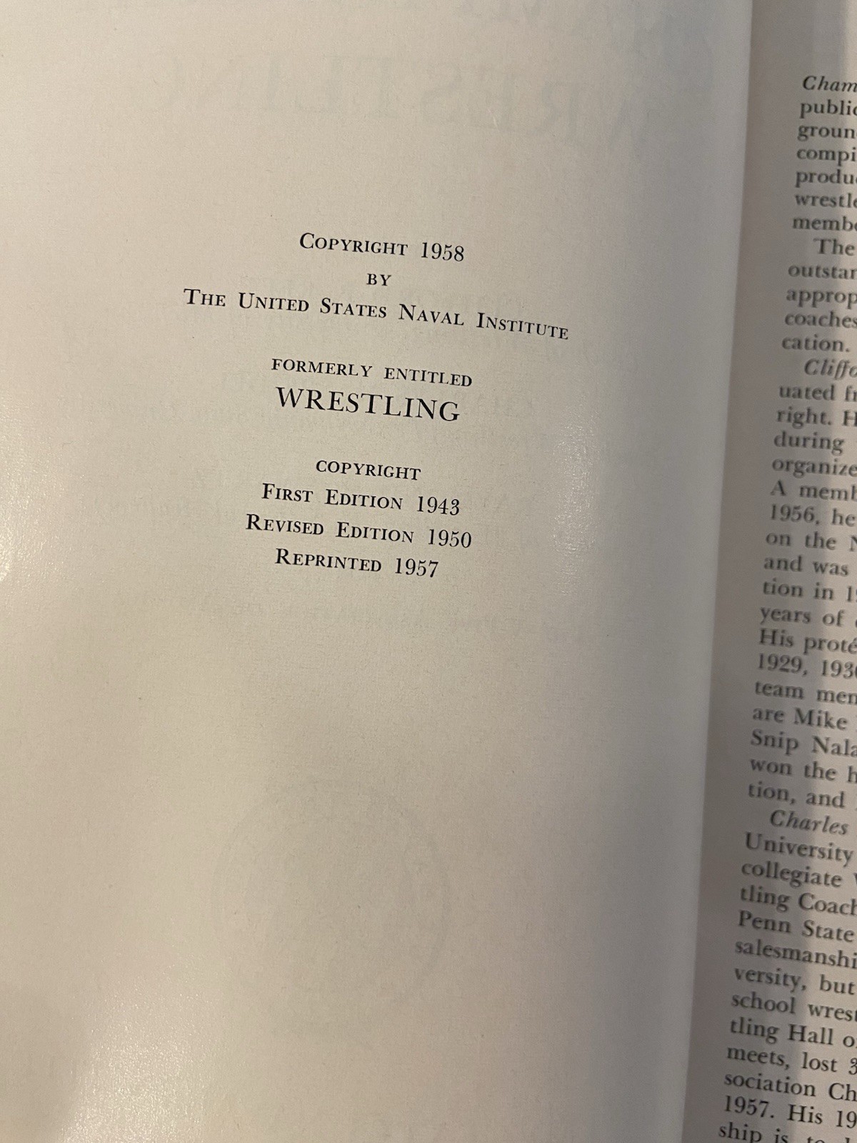 CHAMPIONSHIP WRESTLING (Clifford P. Keen – 1957).