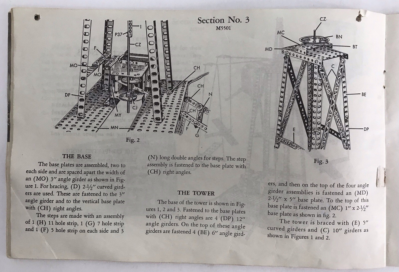 Gilbert ERECTOR 1959 INSTRUCTION BOOK M4712 Sets & Parts Manual Sections 1-5