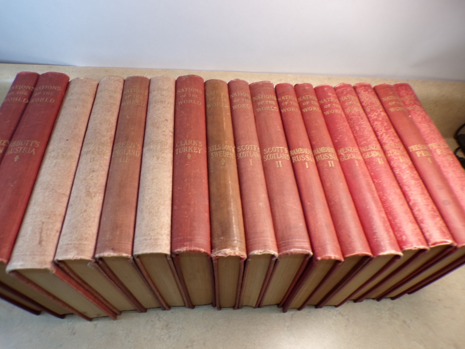 Nations of the World Book Set of 17 Hardcovers Illustrated 1898