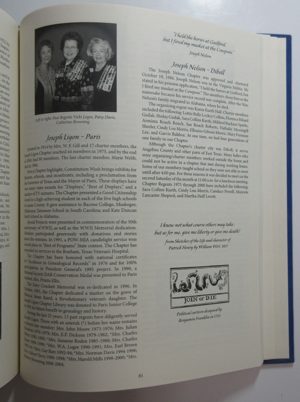 Texas Society DAR History 1975-2000 Daughters of the American Revolution HB 2006