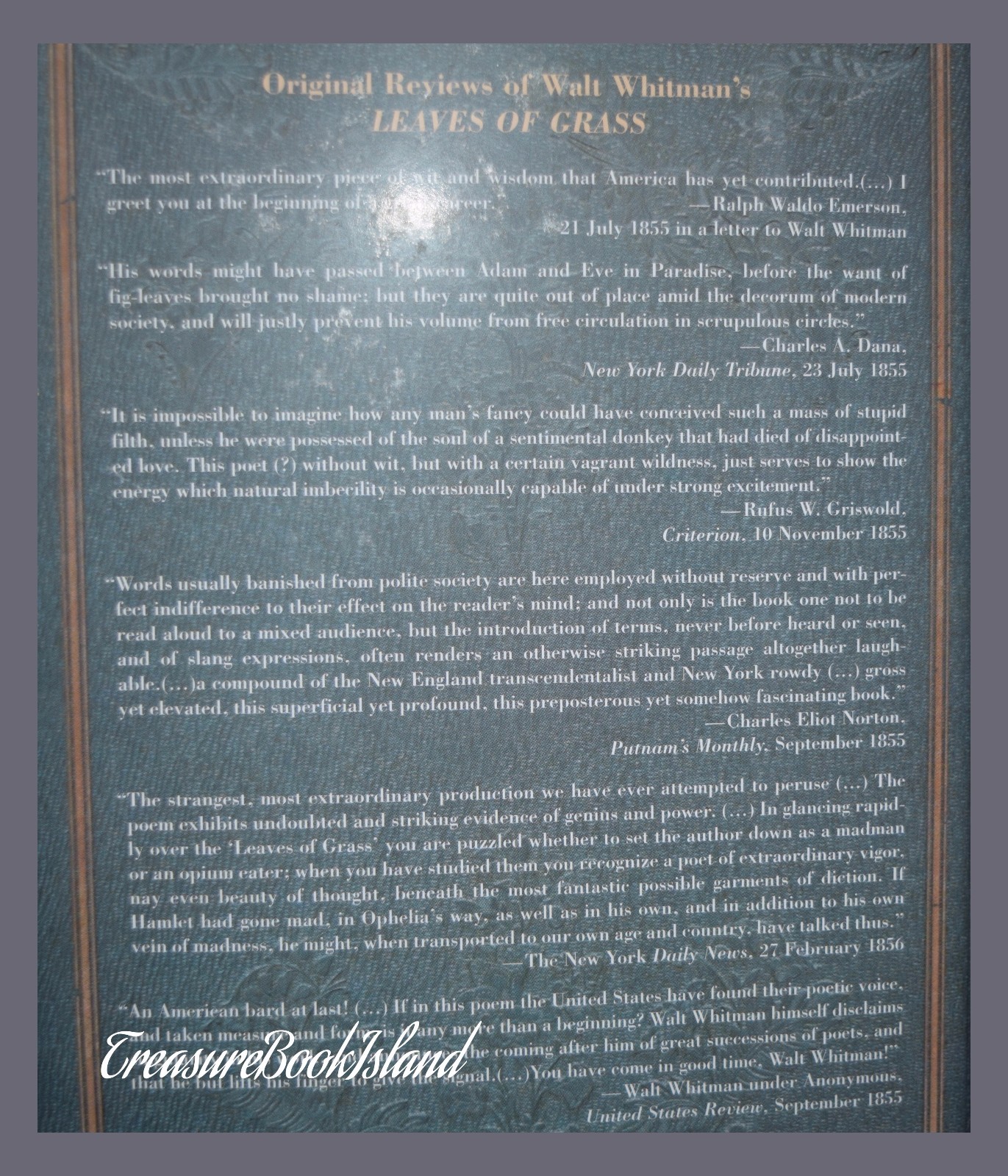 Leaves of Grass by Walt Whitman 150th Anniversary New Hardcover Deluxe Edition