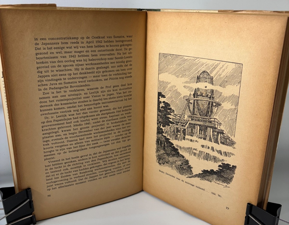 1947 Dutch Sci-Fi Book De Verovering van Venus Claudius Vliegwereld Space Travel