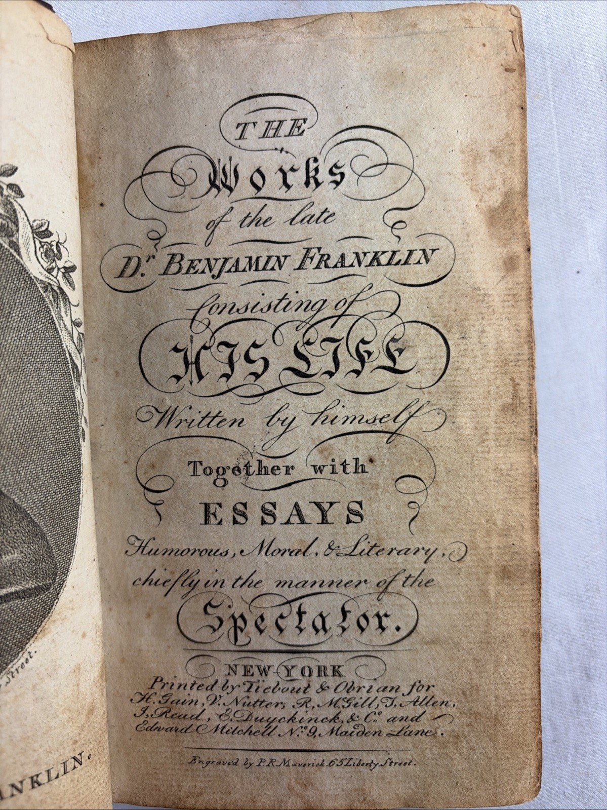 THE WORKS OF DR. BENJAMIN FRANKLIN 1st US Edition NEW YORK 1794