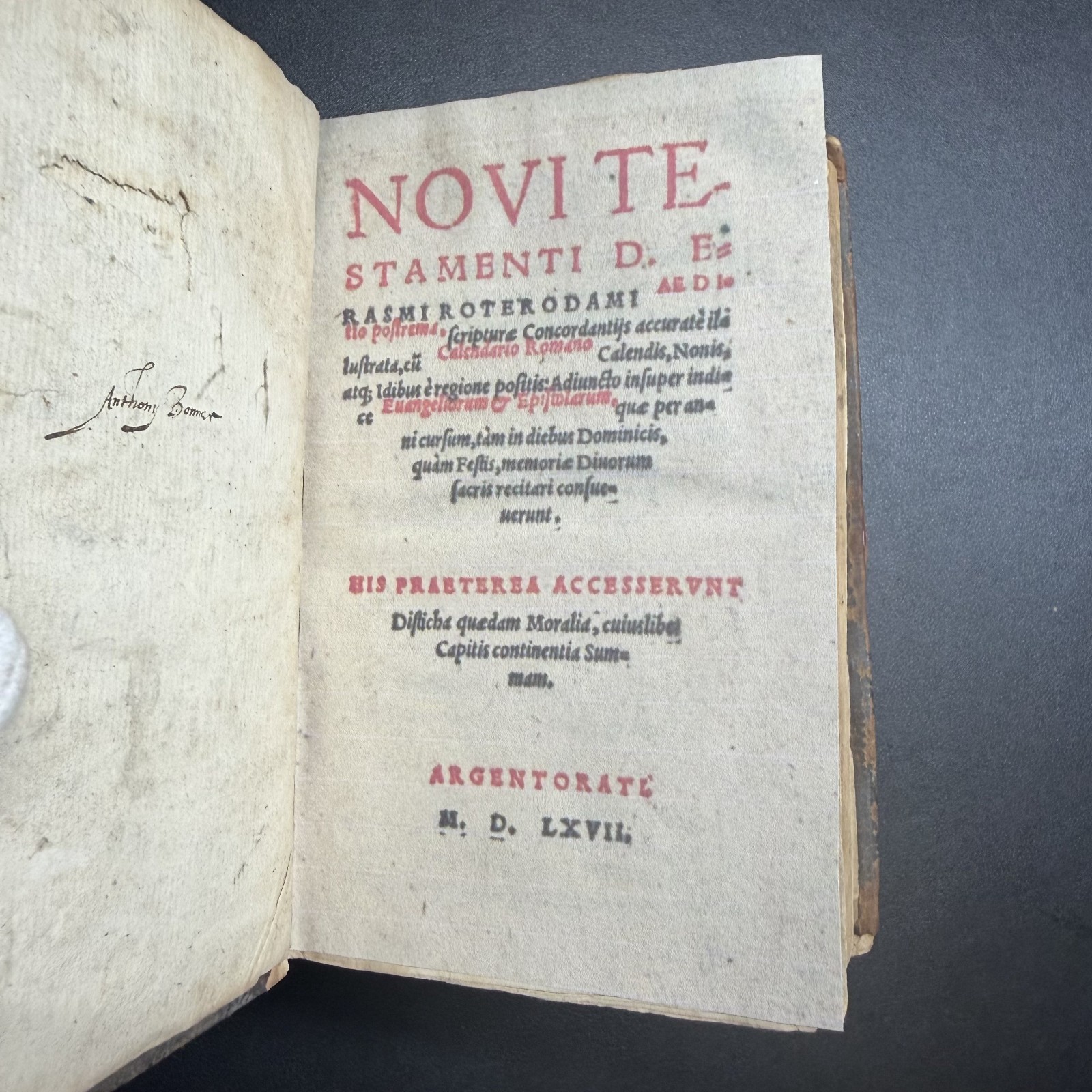 1567 ✝️ Erasmus Novi Testamenti, Latin NT, 100+ Woodcuts, Rihel