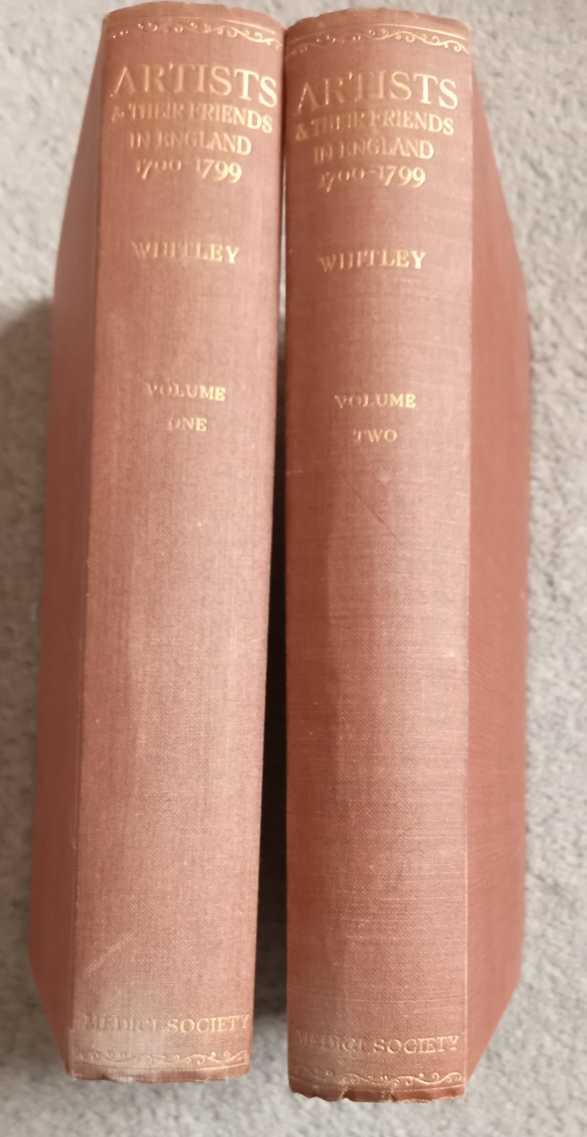 Artists and their friends in England 1700 – 1799 Whitley 1st edition (1928)