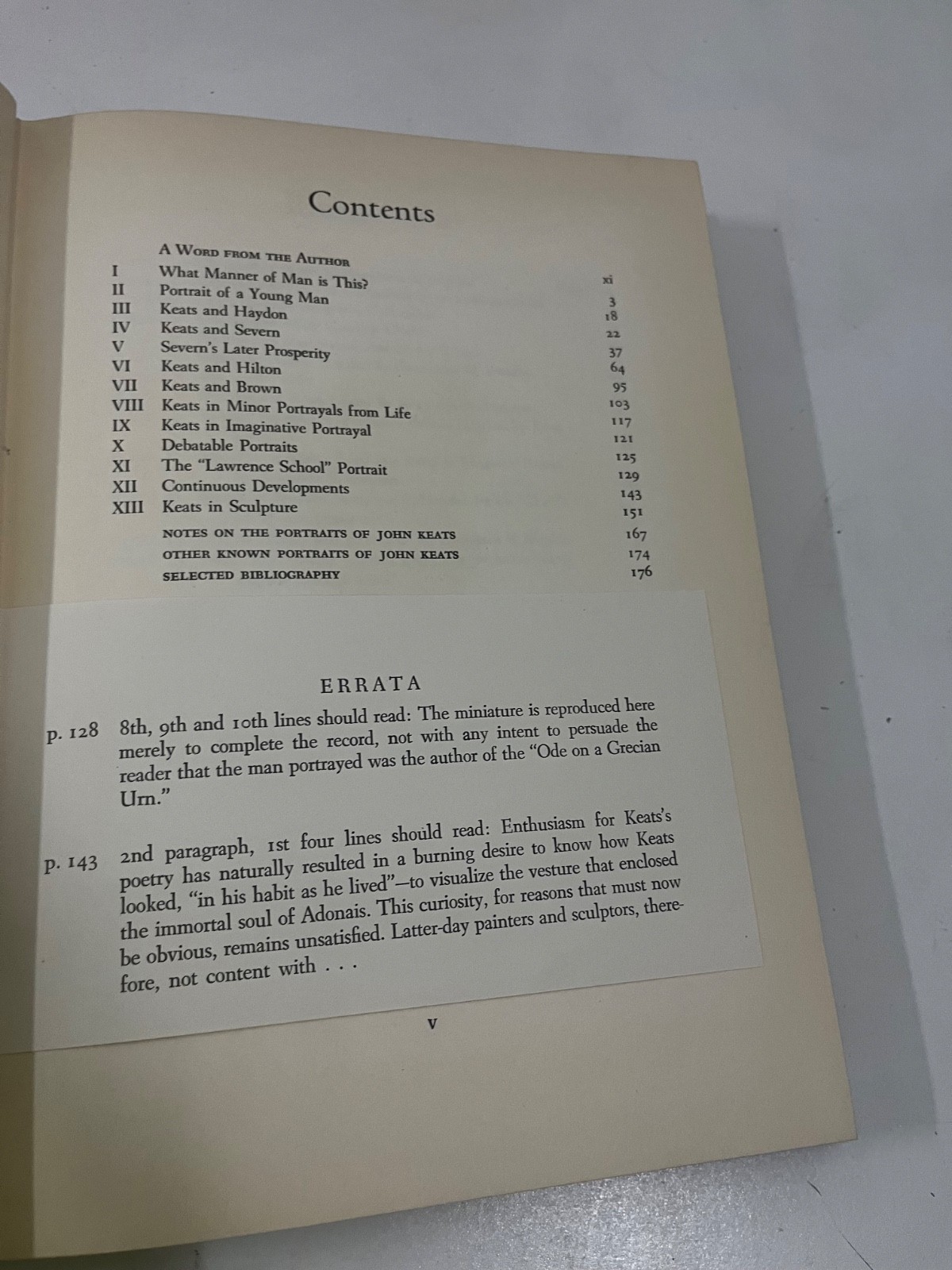 Portraits of Keats -Donald Parson 1954, POETIC WORKS 1920, KEATS, SHELLY & ROME