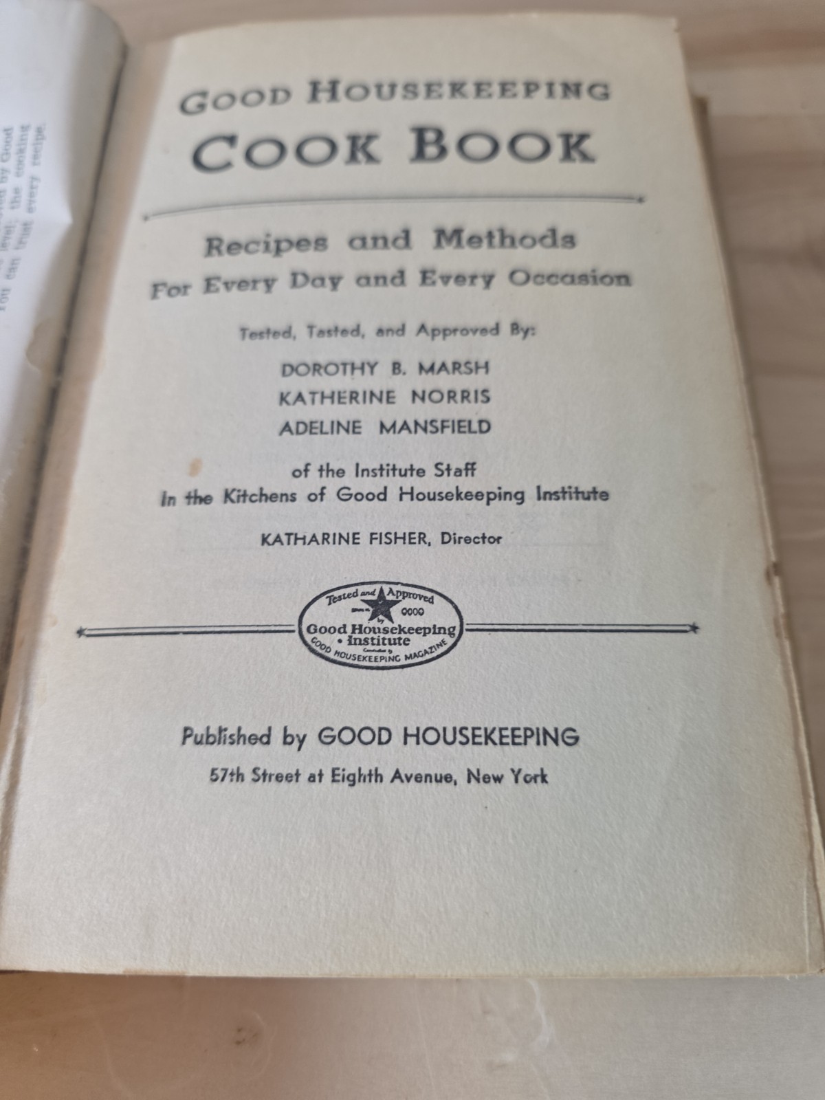 Good Housekeeping Cook Book 1935 3rd Edition Hardcover