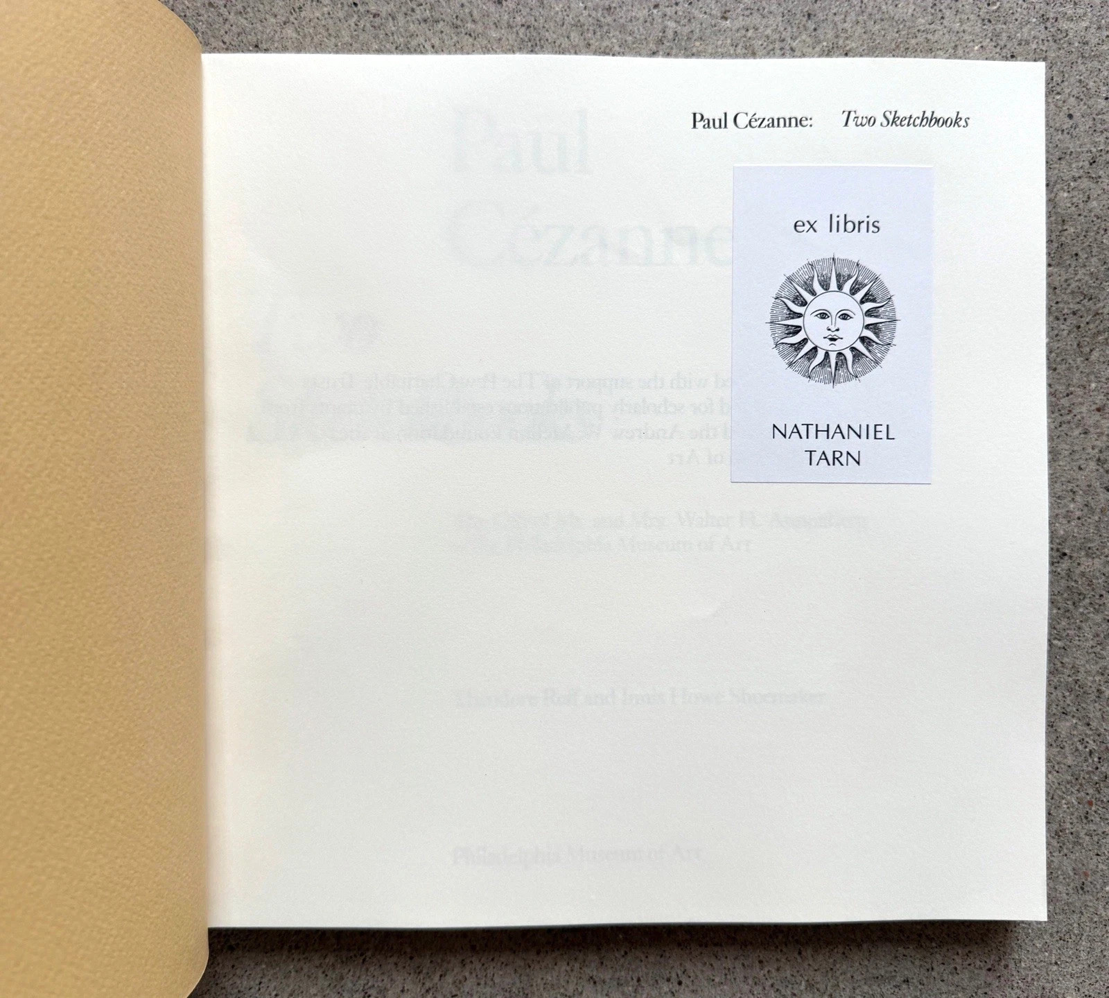 Paul Cezanne Two Sketchbooks 1989 Philadelphia Museum Tarn Ex Libris