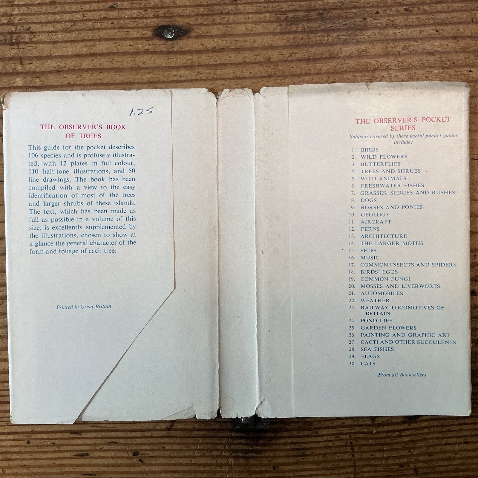 lot Of 2 THE OBSERVER’S BOOK OF CATS / TREES – Pocket Books Vintage Very Good