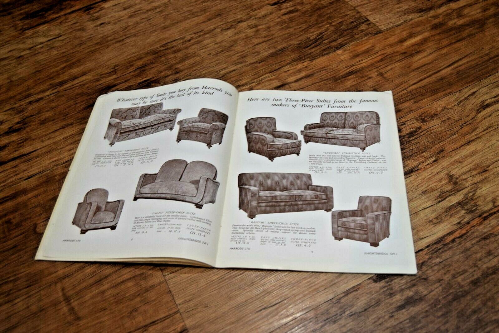 Vintage Harrods UPHOLSTERY / Furniture Catalogue Undated RARE – UK SELLER