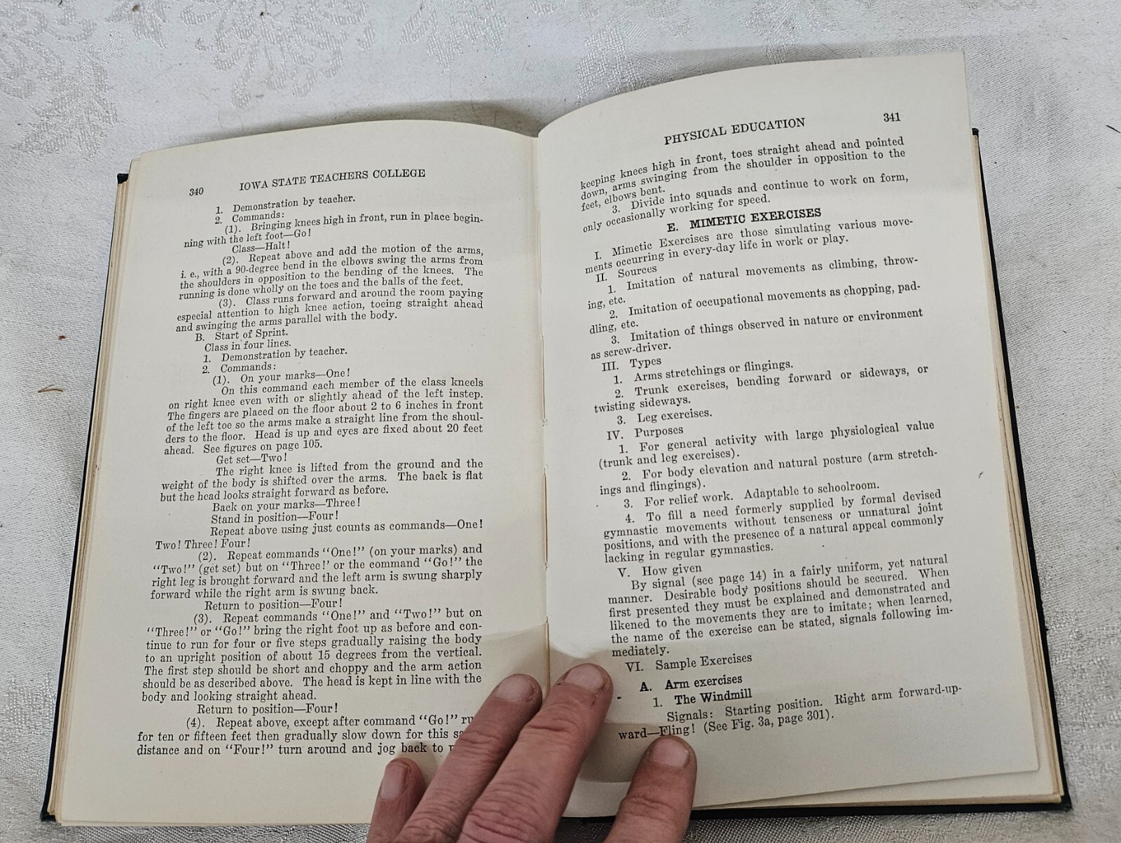 1924 PHYSICAL EDUCATION Hardcover Book Iowa State Teachers Antique Schoolbook