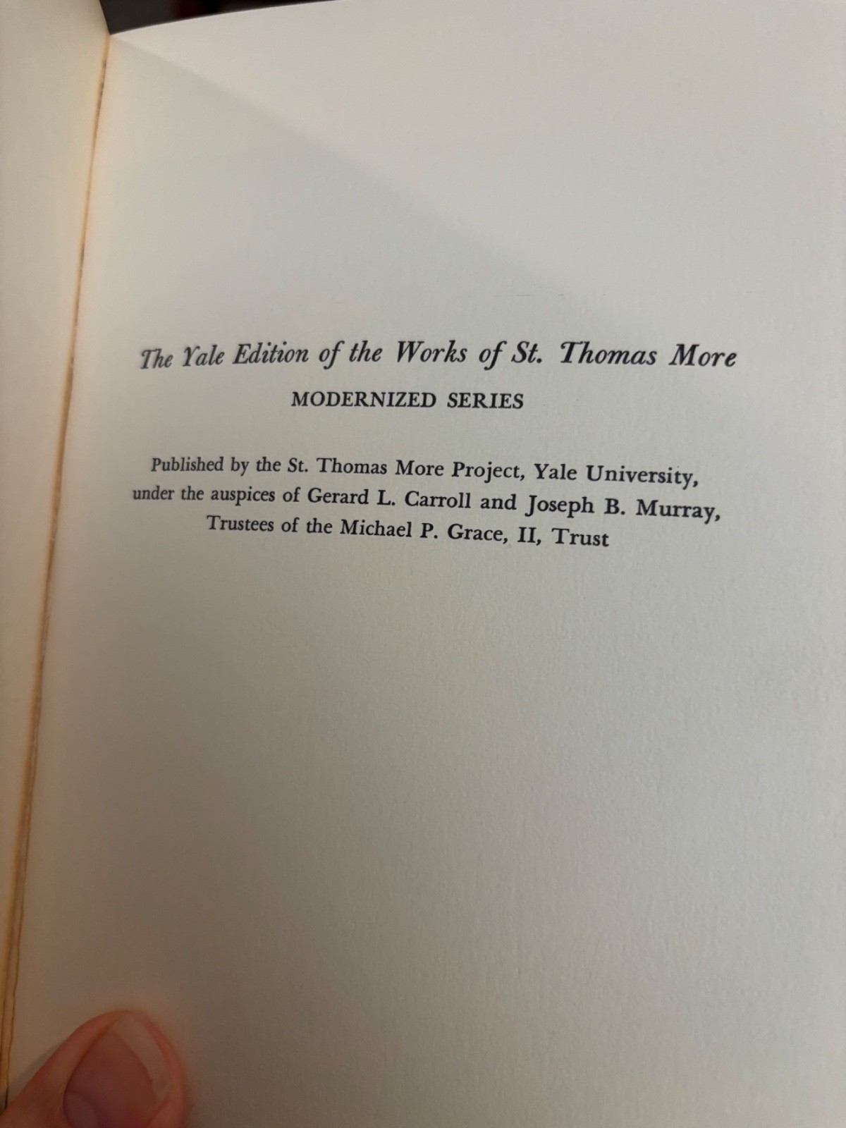 St. Thomas More Selected Letters, Rogers, Yale