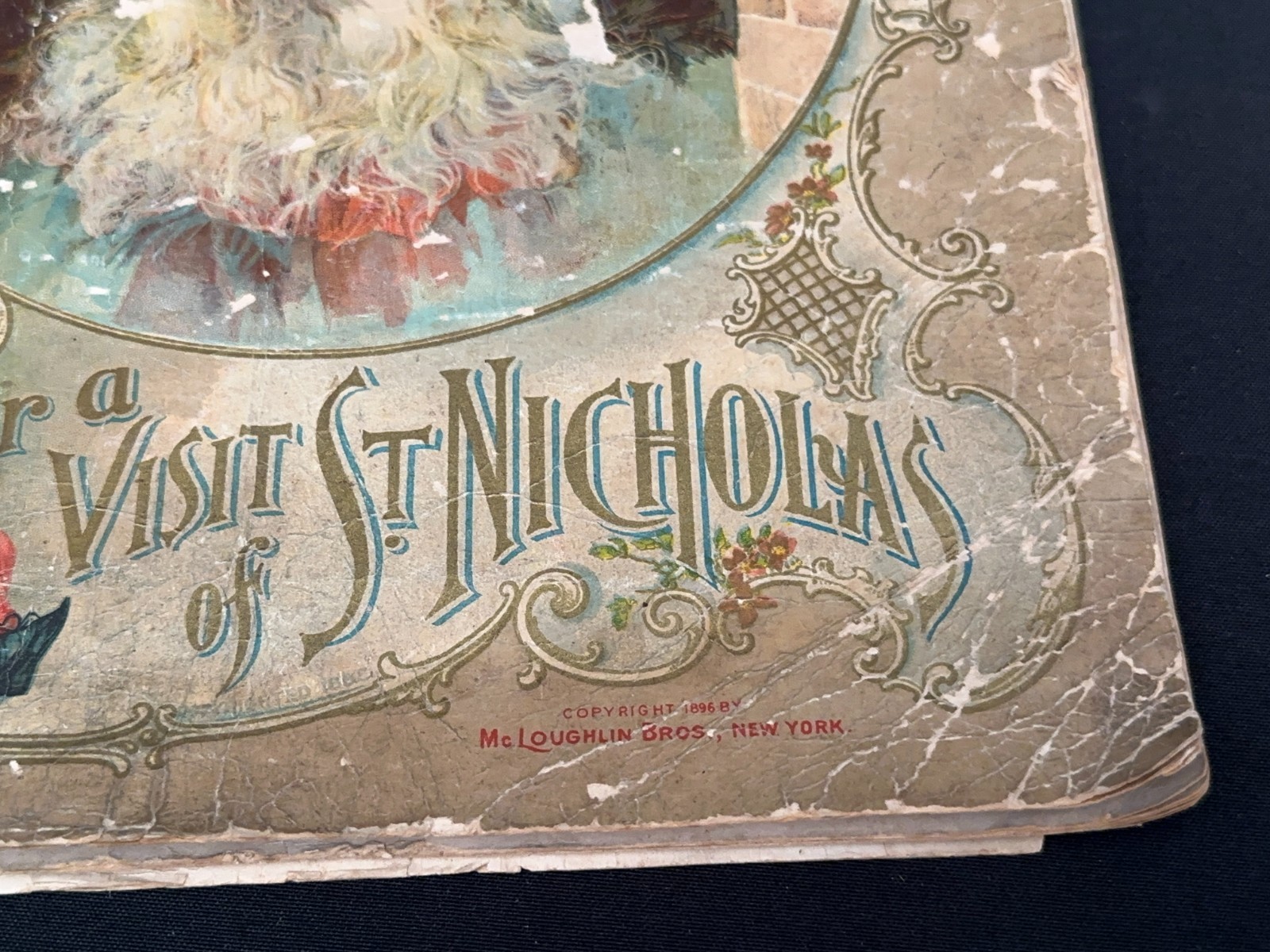Original Antique 1896 Santa ‘The Night Before Christmas’ McLoughlin Bros Scarce!
