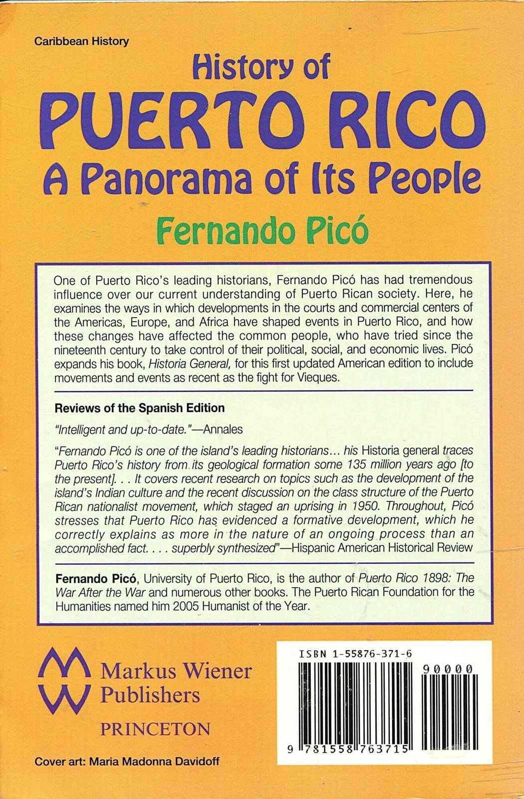 Fernando Pico / History of Puerto Rico a panorama of its people 2006