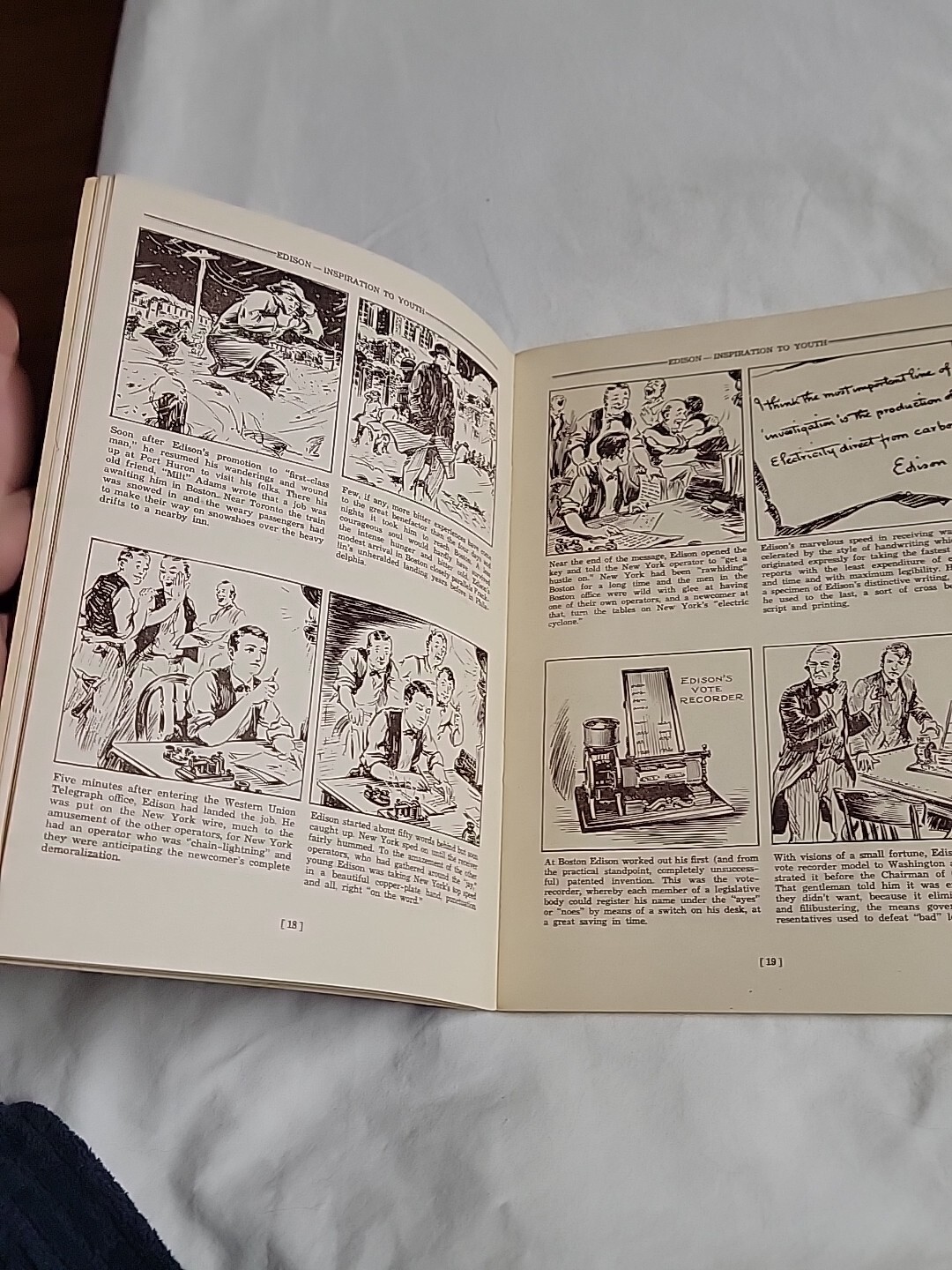 Edison Inspiration to Youth Vintage 1939 Original Softcover Book In Great Shape!
