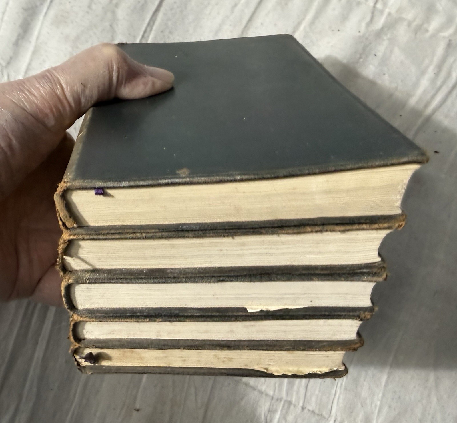 Alexandre Dumas Lot of 5 Circa 1910 Published by Thomas Nelson & Sons Leather