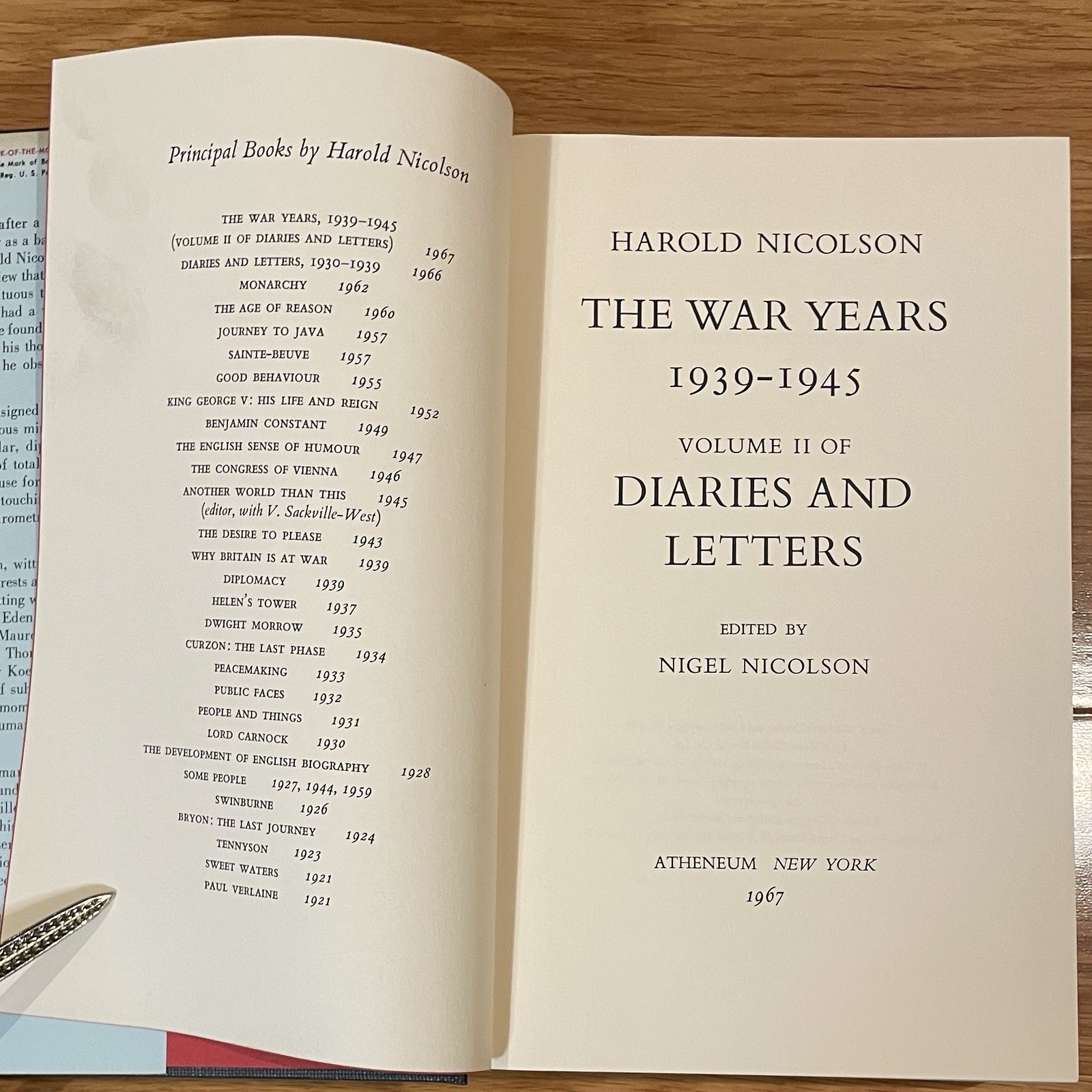 Harold Nicolson Diaries & Letters 1930-1939 & The War Years 39-45, (c) 19667-67