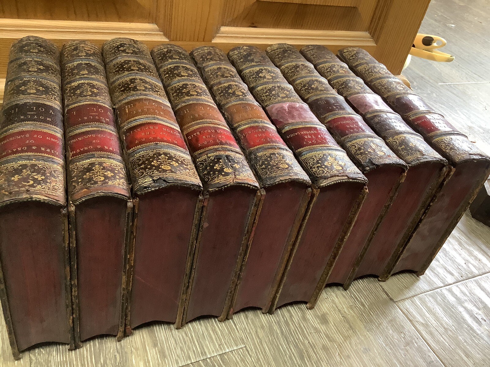 * Fine Bindings 1867-1874 Motley History Netherlands Dutch Rep. John Barneveld