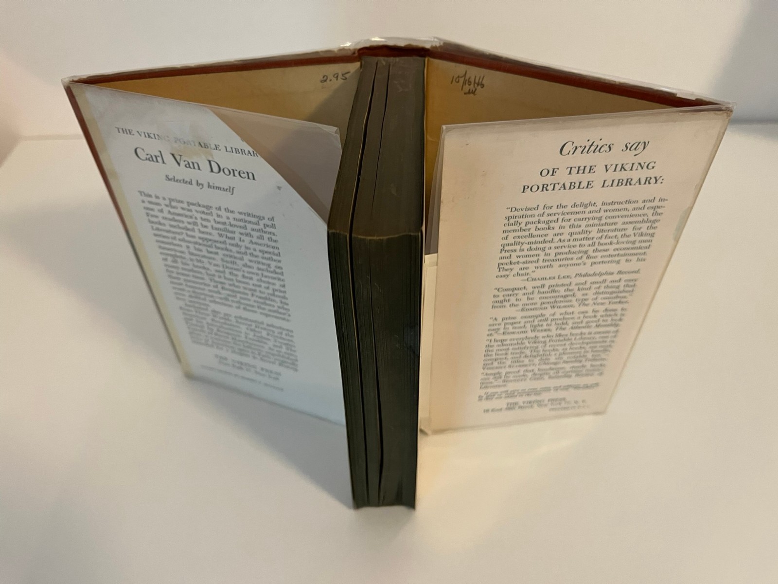 The Viking Portable Library Carl Van Doren – Viking Press 1945 1st Ed. HCDJ
