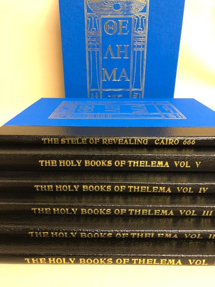 The Holy Books of Thelema Aleister Crowley 6 volume set leather binding slipcase