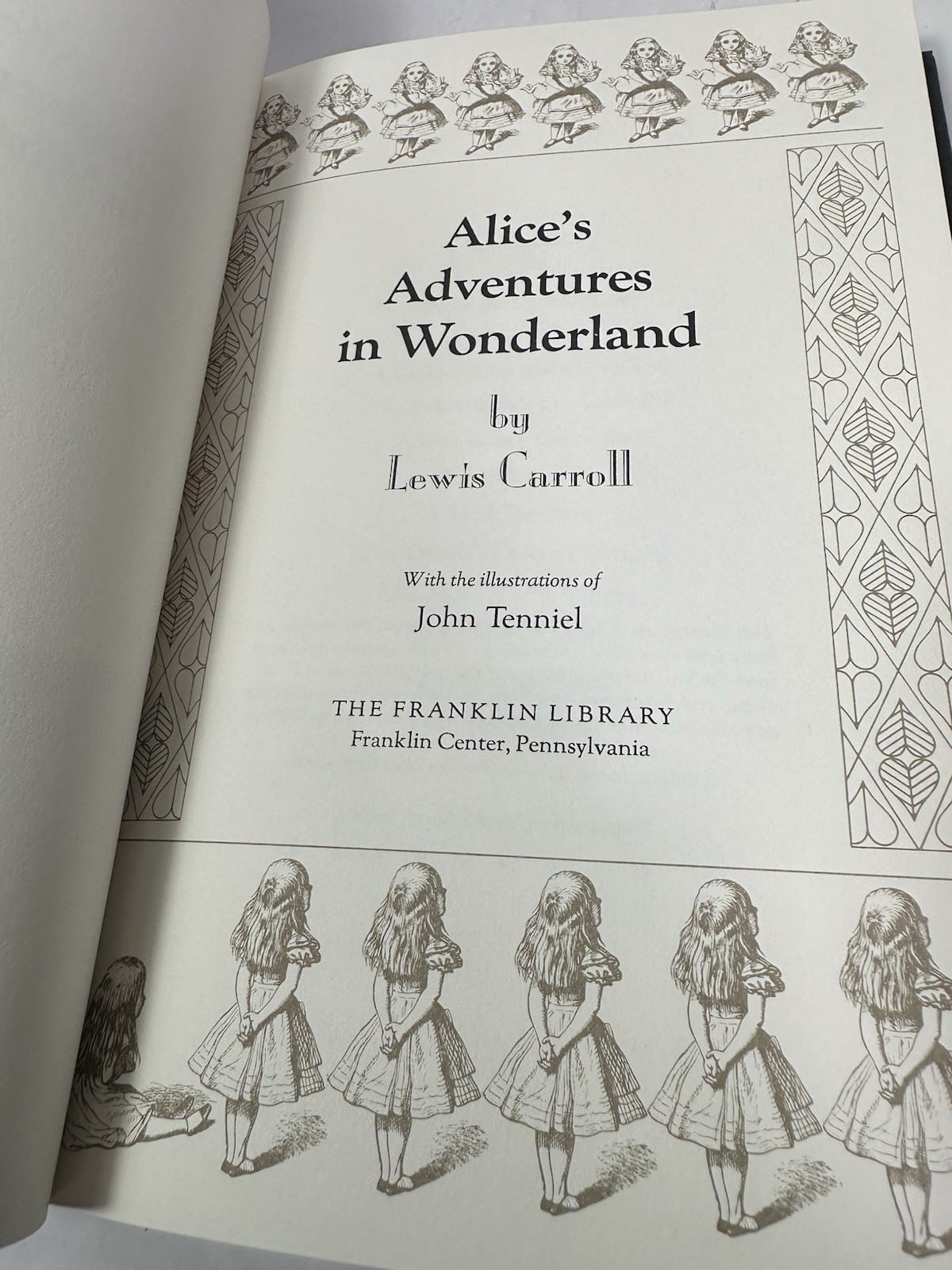 Alice’s Adventures in Wonderland by Lewis Carroll – Franklin Library – 1980