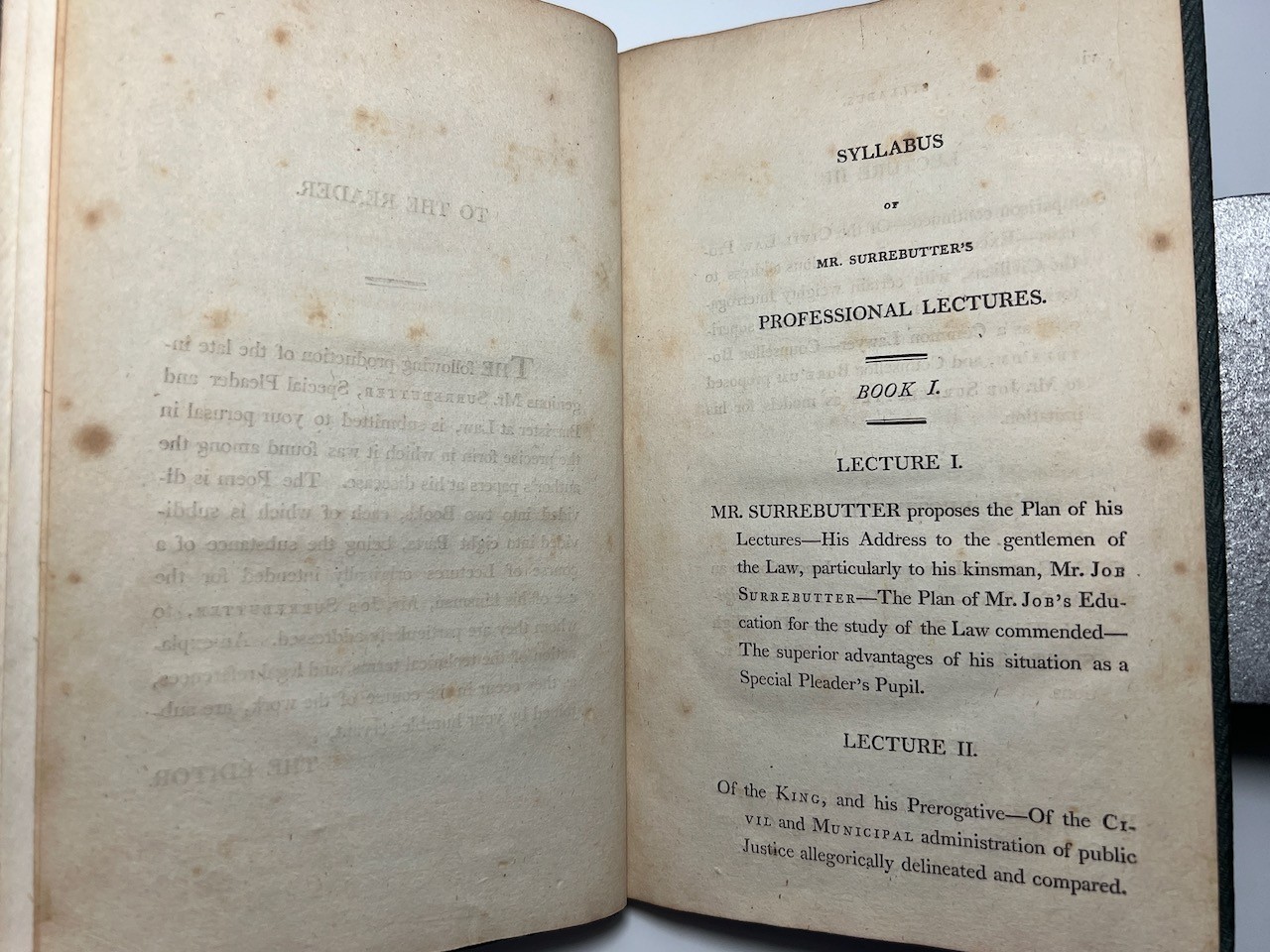 Pleader’s Guide John Surrebutter 1803 Antique 1st American Ed. Common Law Poem