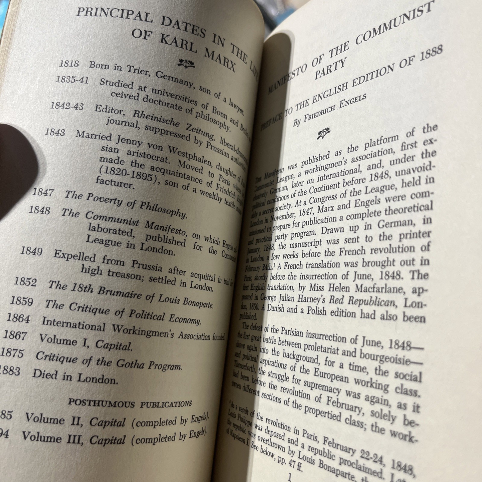 1932 Capital, The Communist Manifesto & Other Writings by Marx Modern Library HC