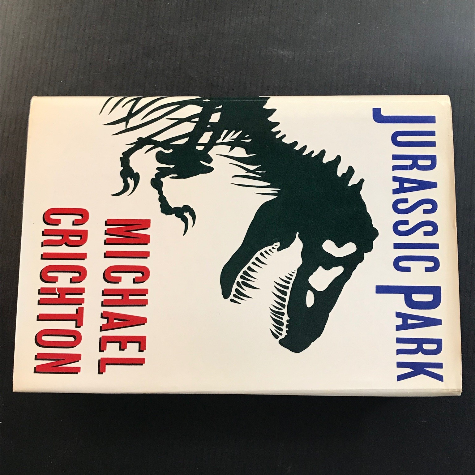 Jurassic Park Michael Crichton Fourth Printing 1990 Hardcover Dust Jacket
