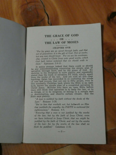 The Grace of God or The Law of Moses 1949 Four Radio Sermons by M. R. De Haan