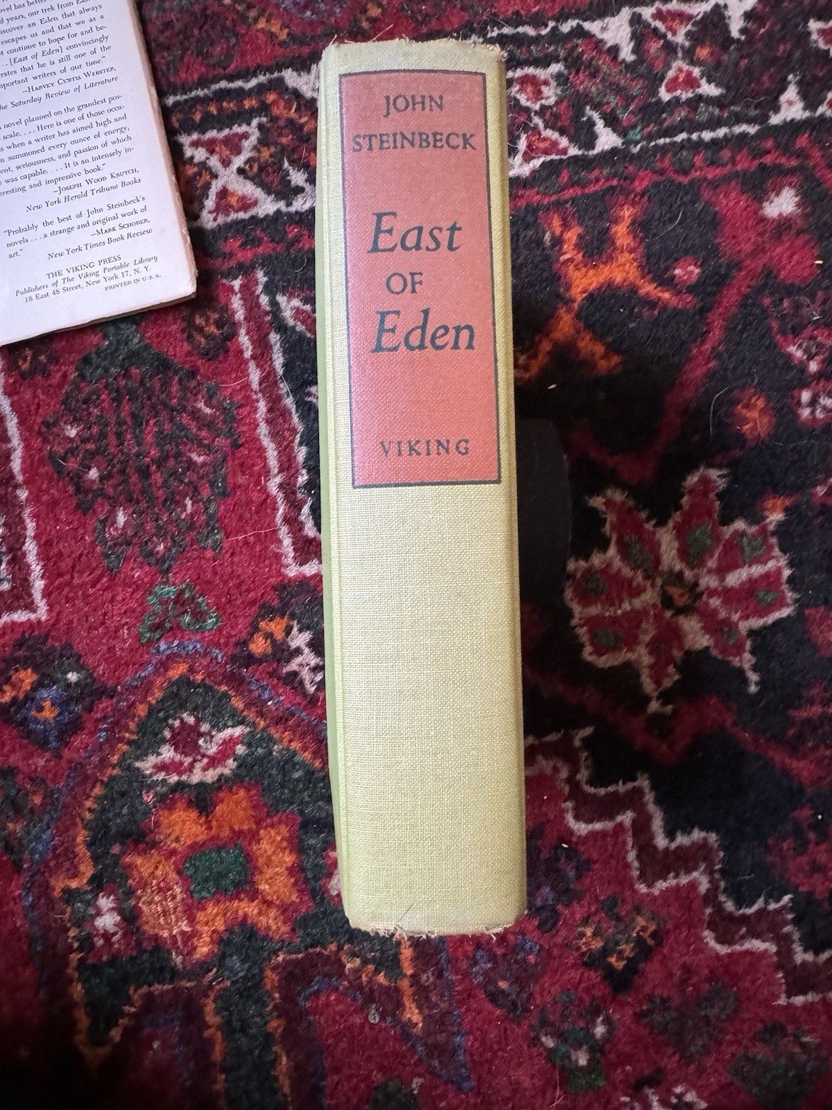 HC East of Eden, by John Steinbeck. September 1952, First Edition, Viking Press