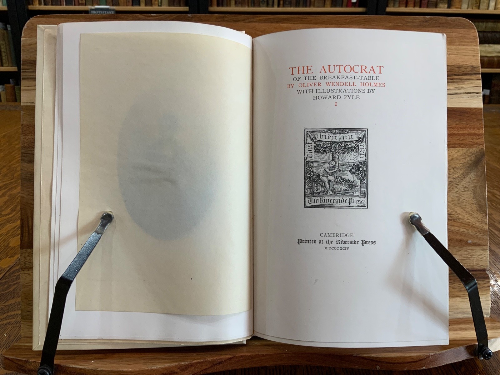 1894 Autocrat of Breakfast Table Holmes Pyle Large Paper Numbered Sarah Whitman