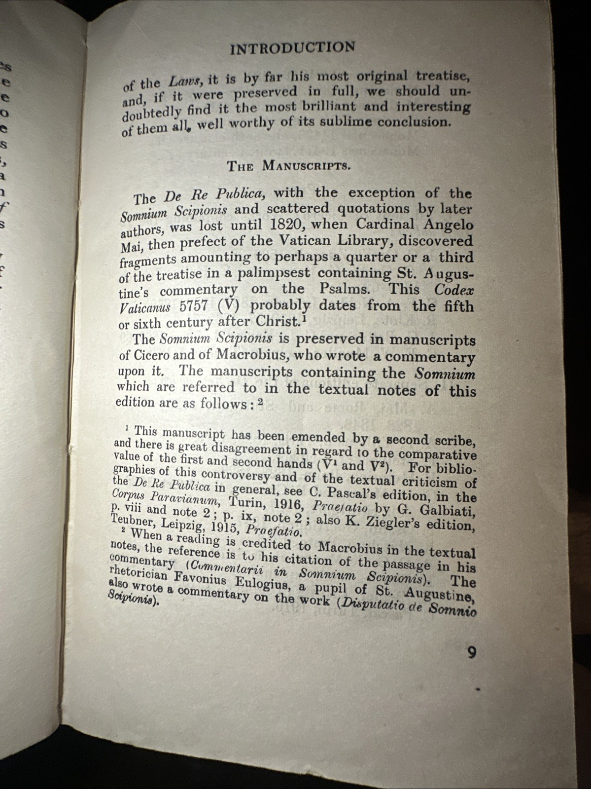 Cicero: De re Publica & De Legibus, Loeb Classic Lib. #213 Latin/Eng. HC UK 1948