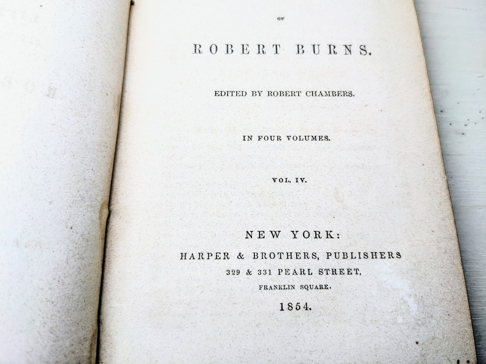 1854 The Life and Works of Robert Burns (Complete 4 Volume Set) Antique Books