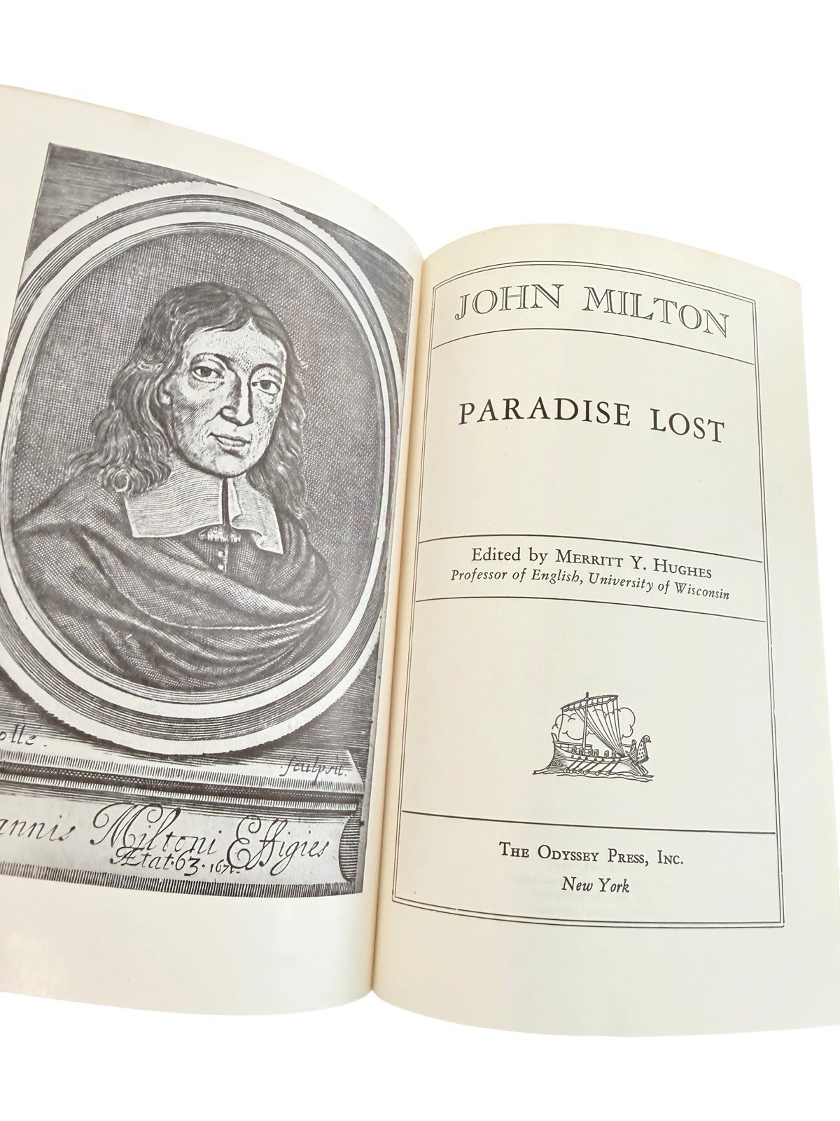 John Milton Paradise Lost Odyssey Press The Epic Poem 1935 Hardcover