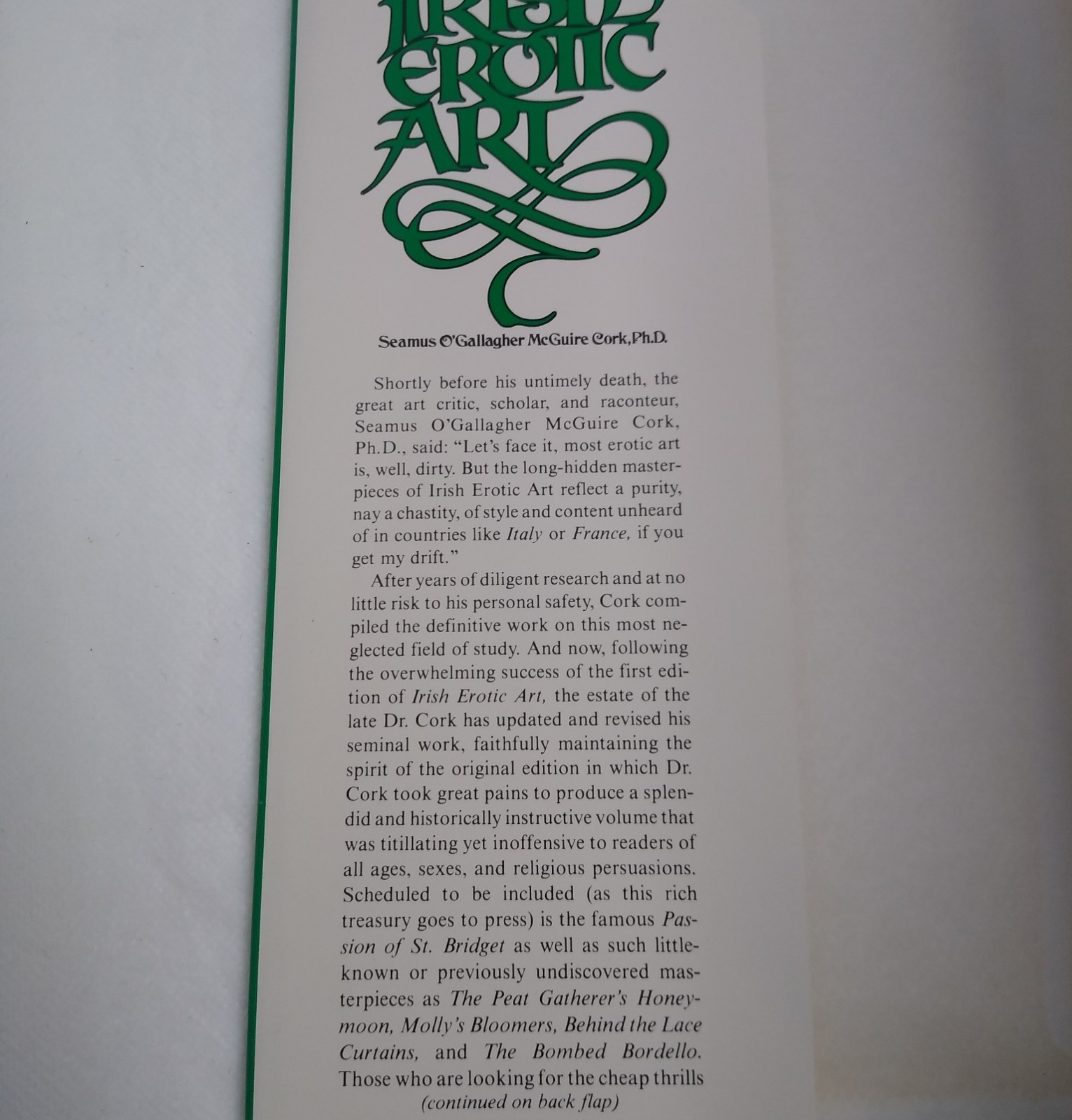 Vtg Irish Erotic Art by Seamus O’Gallagher McGuire Cork – Hilarious Prank Gift