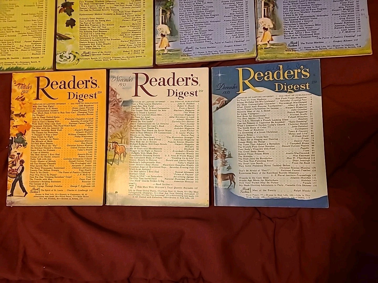 1953 Reader’s Digests -11 Lot Near Complete