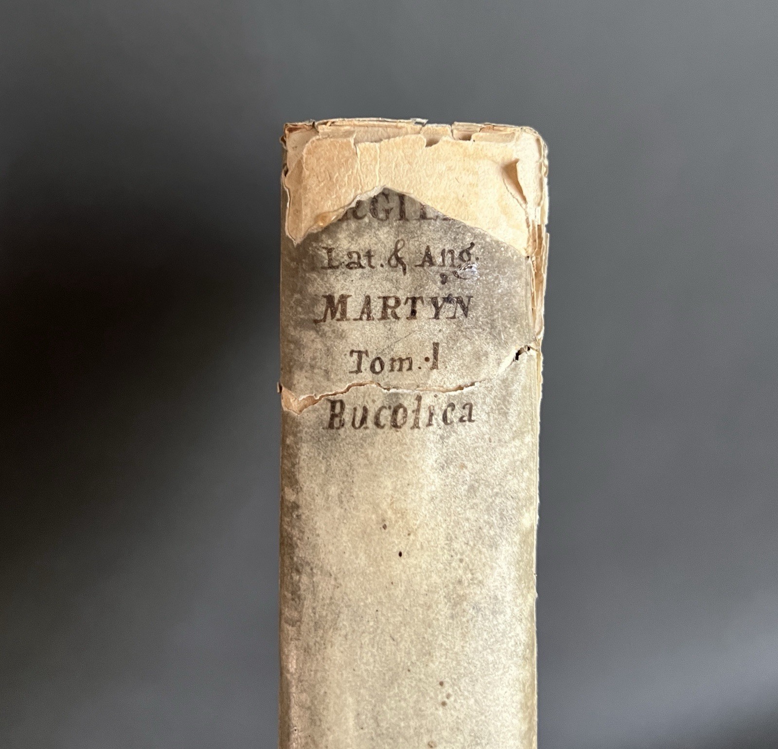Antique 1749 The Bucolicks Of Virgil By John Martyn Vellum Binding