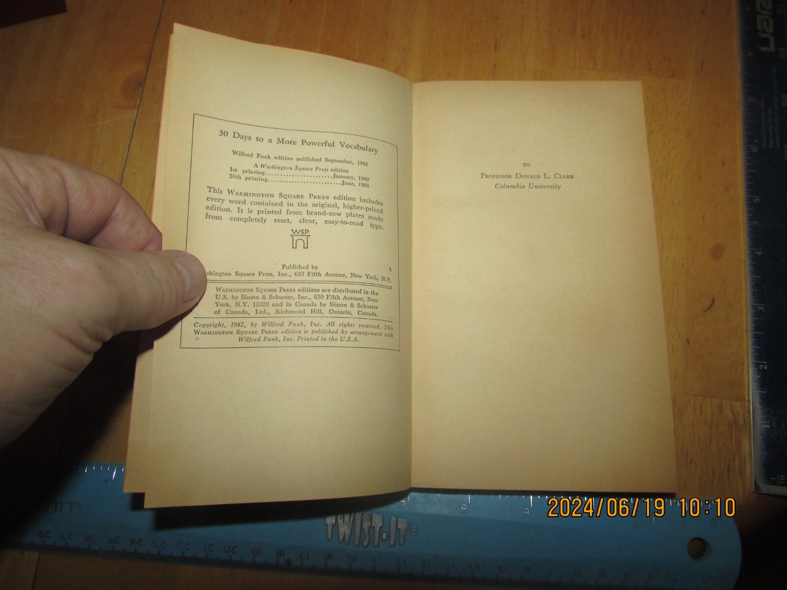 30 Days to a More Powerful Vocabulary by Dr, Wilfred Funk (1968, Paperback)