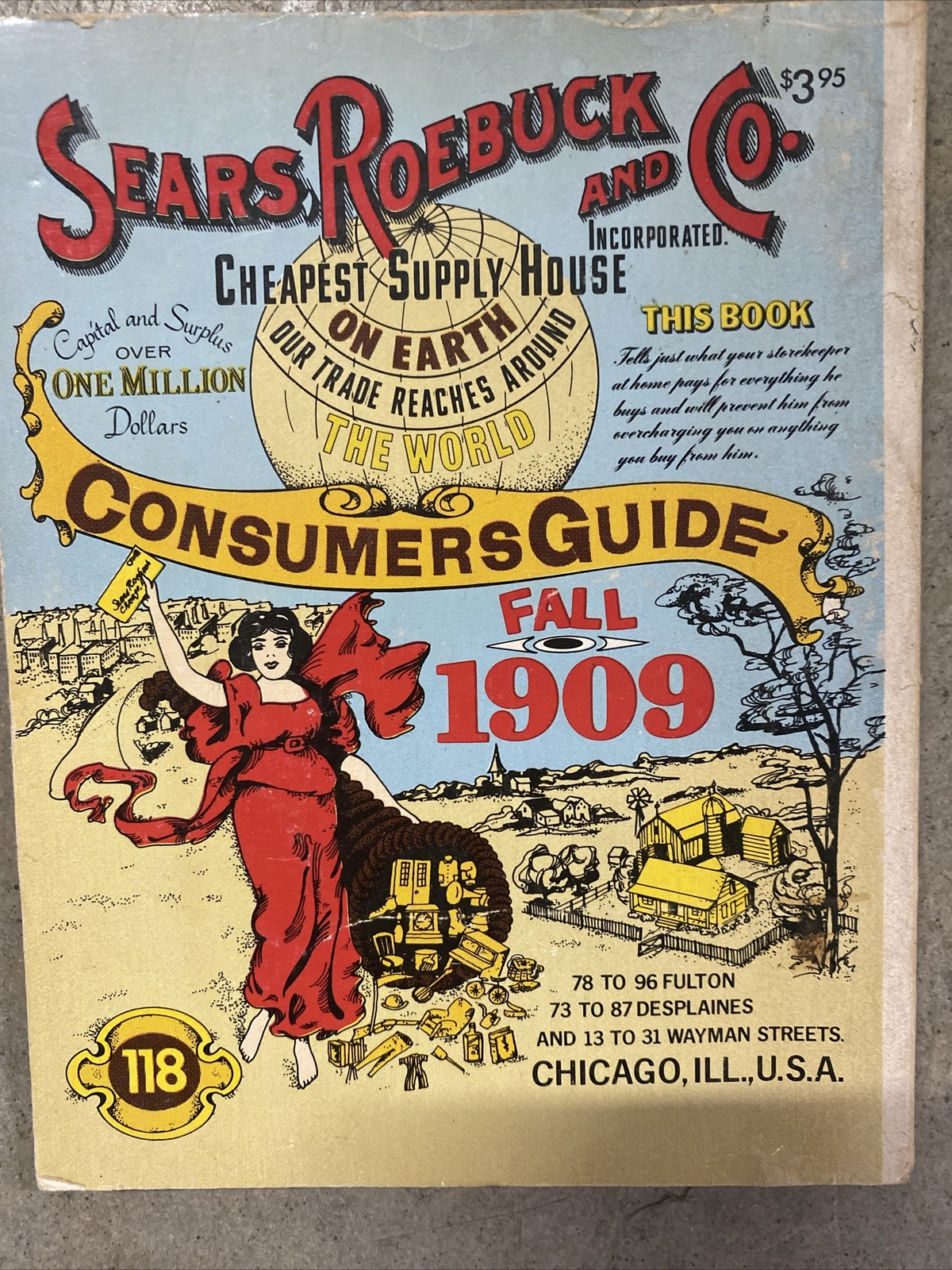 1979 REPRINT Fall 1909 Sears Roebuck and Co Consumers Guide Catalog Book