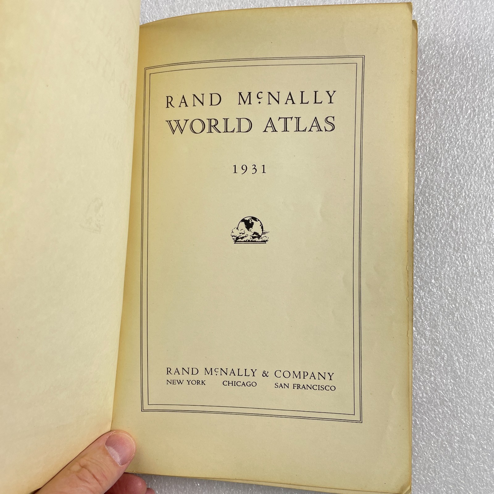 Rand McNally World Atlas 1931 Edition 1930 Census Chicago Herald Examiner Maps