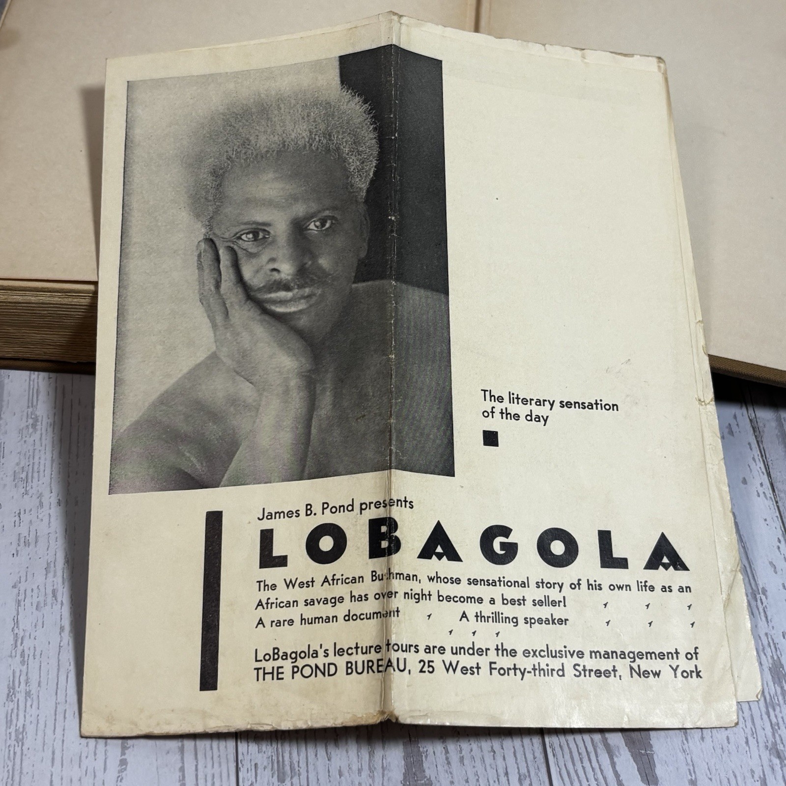 1930 Lobagola Signed 1932 Inscribed Hardcover Alfred A Knopf w/ Pamphlets