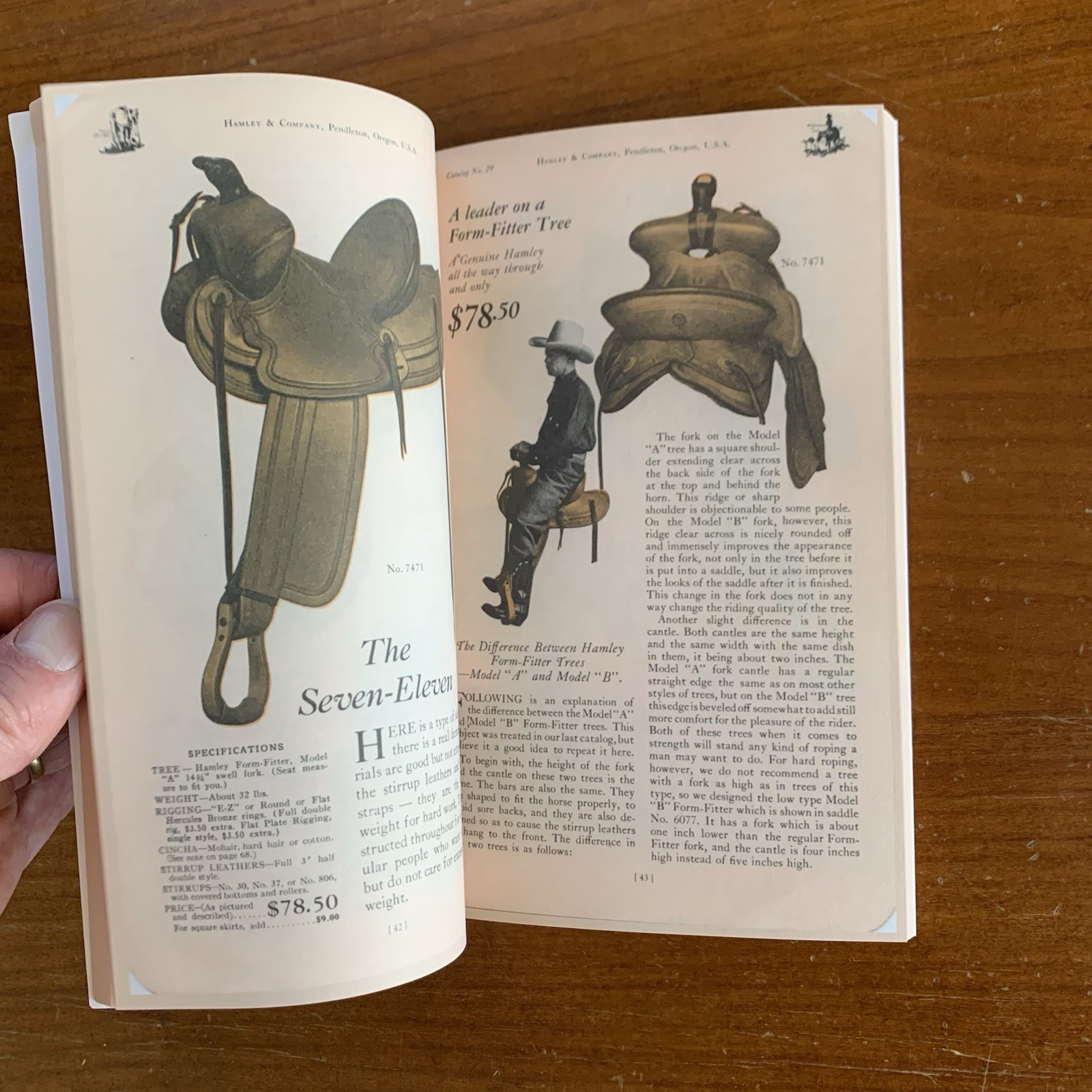 1929 Hamley and Company Catalog No. 29 / Facsimile Saddle
