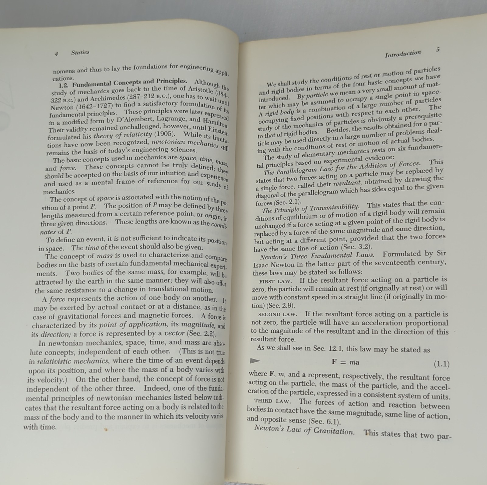 Mechanics for Engineers 2nd Edition Statics HC 1962 McGraw-Hill