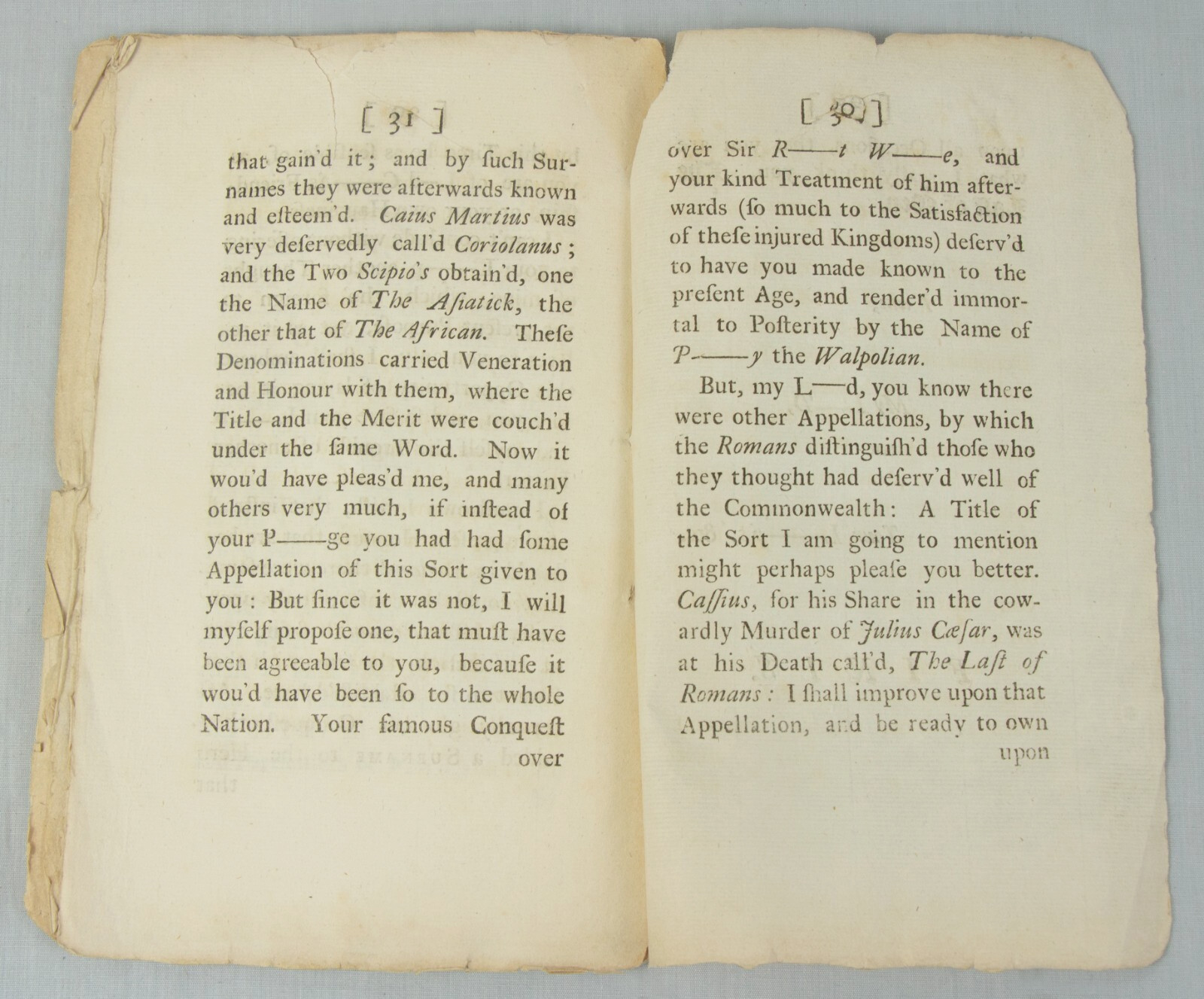 Rare Political Pamphlet – 1743 – Politics – Henry St John BOLINGBROKE Stanhope