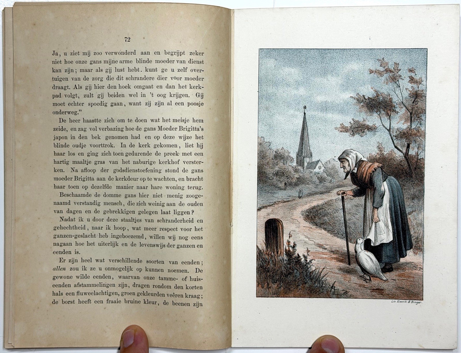 1897 UIT DE DIERENWERELD INA VAN DORT DUTCH CHILDRENS ANIMAL BOOK 3 COLOR PLATES