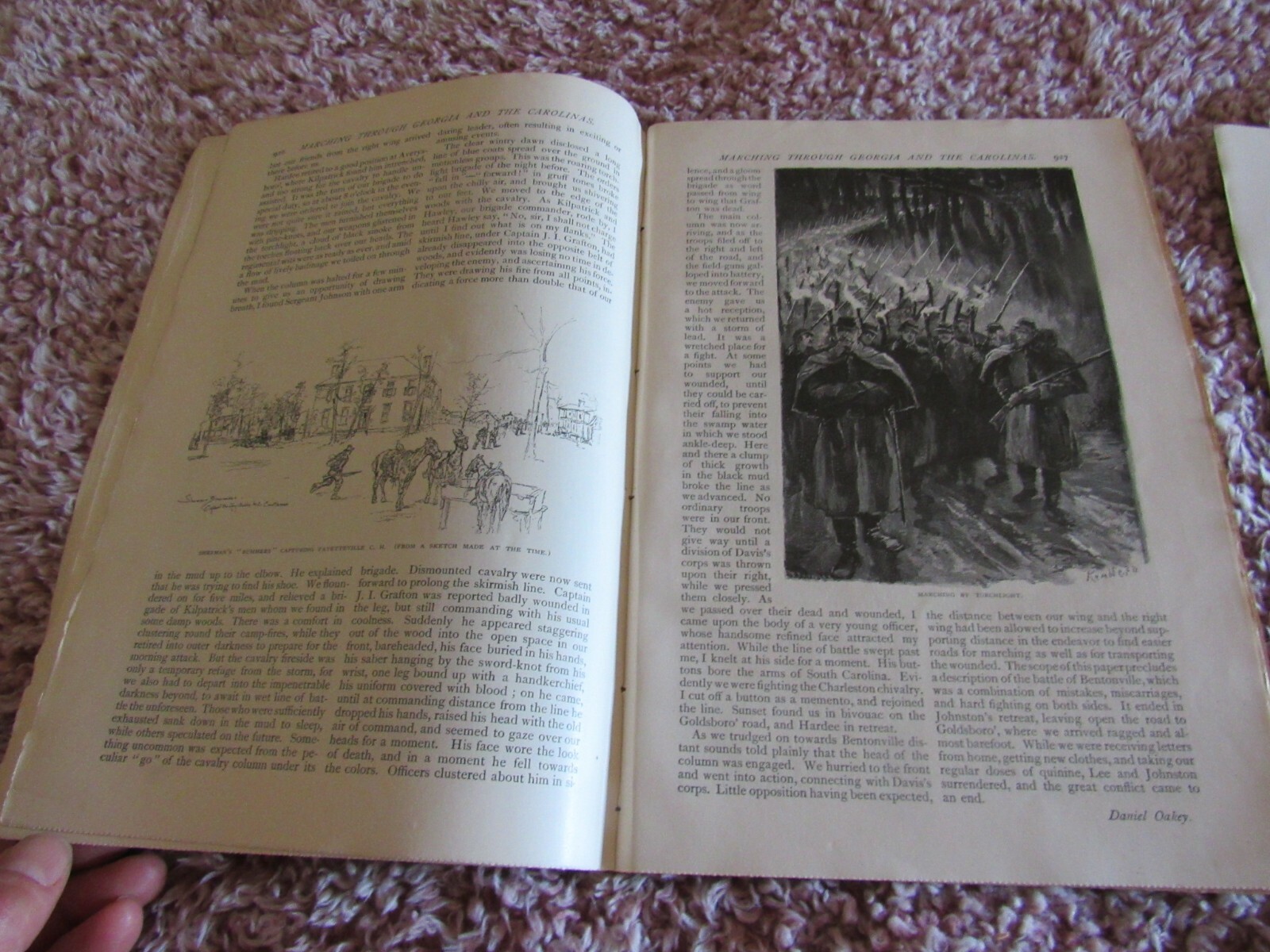 Lot 6-Antique Articles-Illustrated-1887-Civil War-Georgia-Atlanta-Bentonville