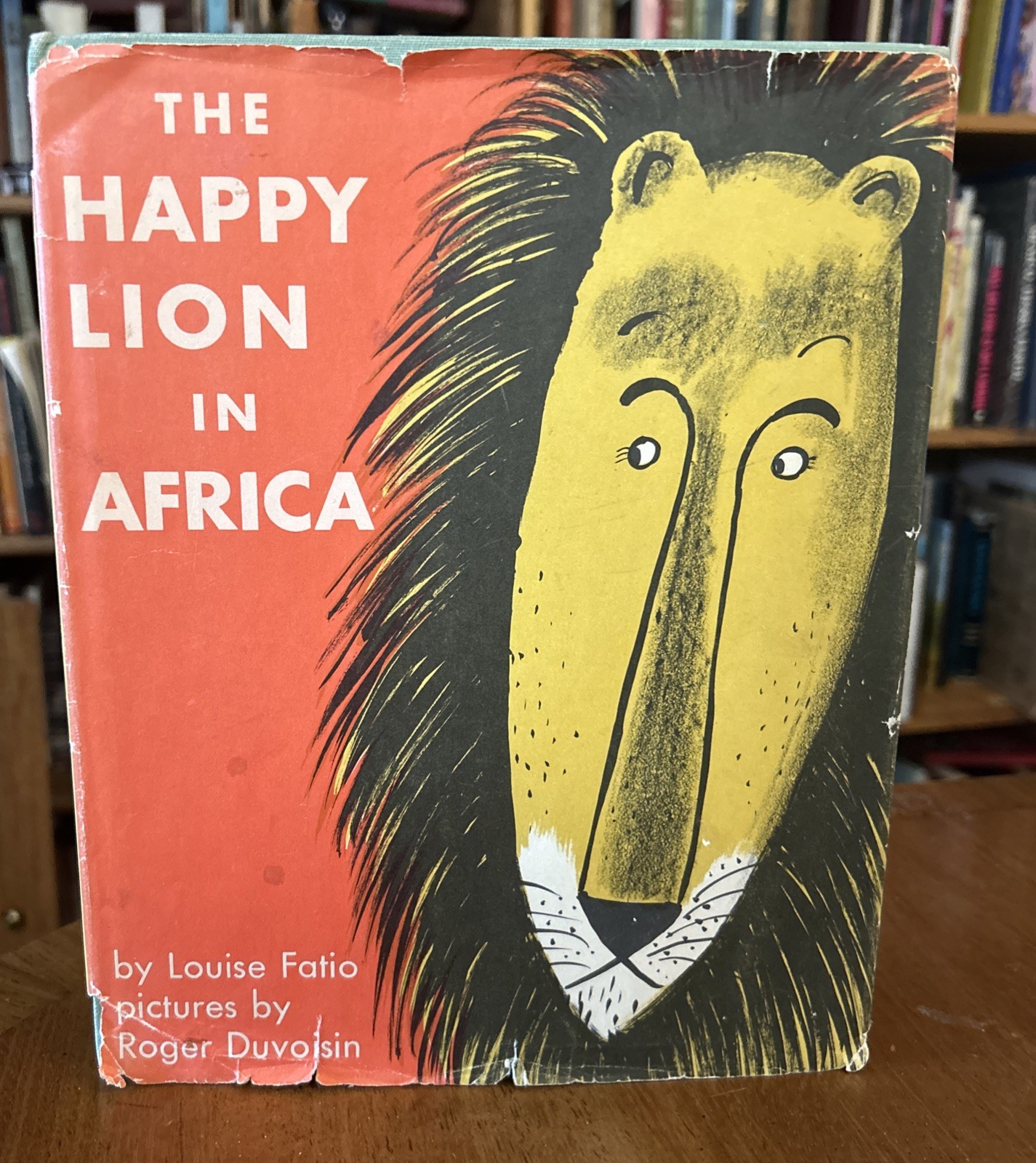 The Happy Lion In Africa by Louise Fatio/ Duvoisin 1955 HCDJ VG