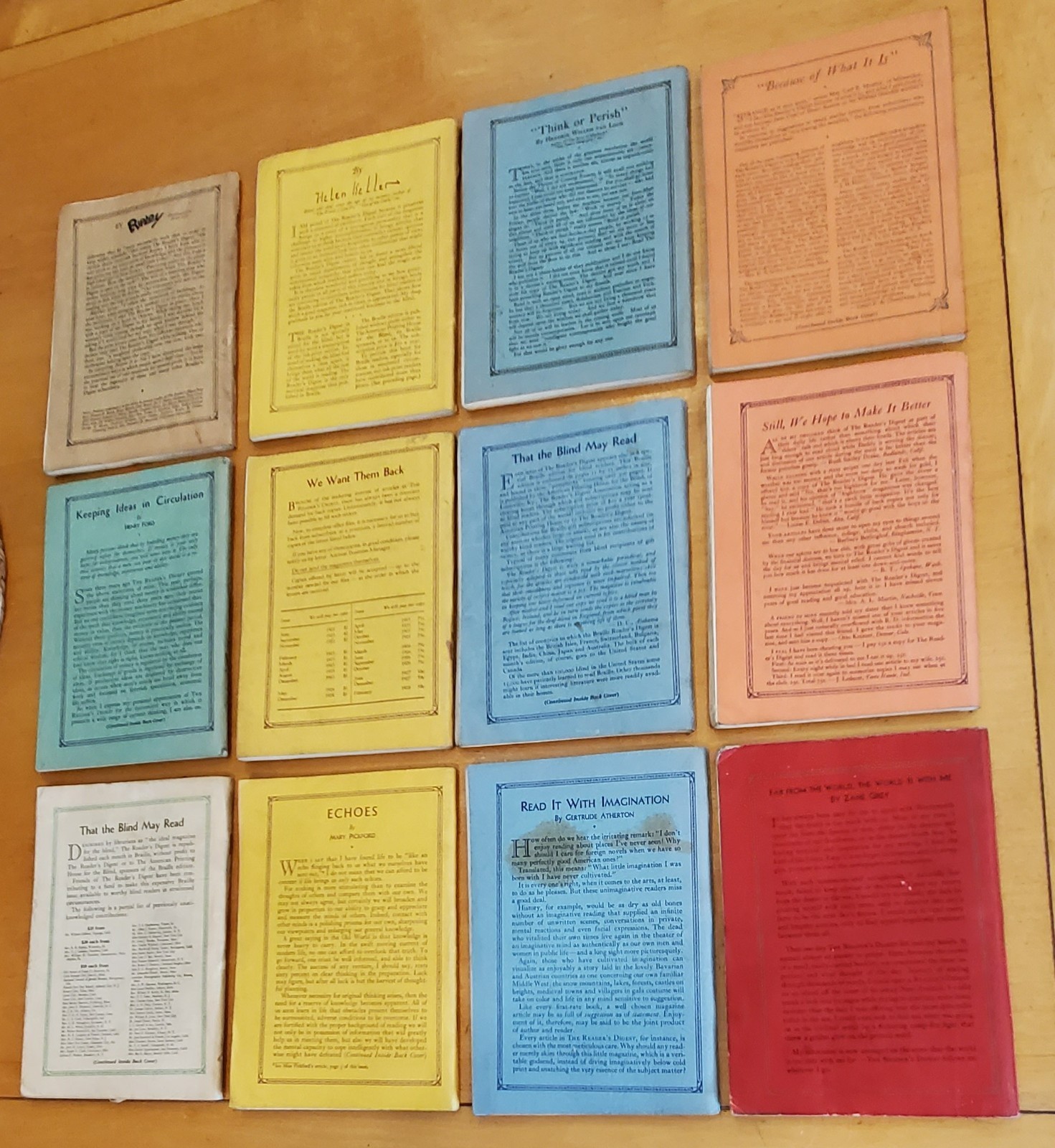 Lot of 12 – 1933 Reader’s Digests 12 Months, Entire Year FREE Shipping