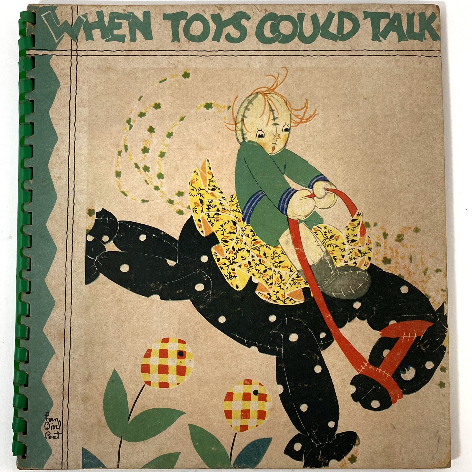 When Toys Could Talk Vintage 1939 Spiral Bound Old Children’s Book Jane Randall