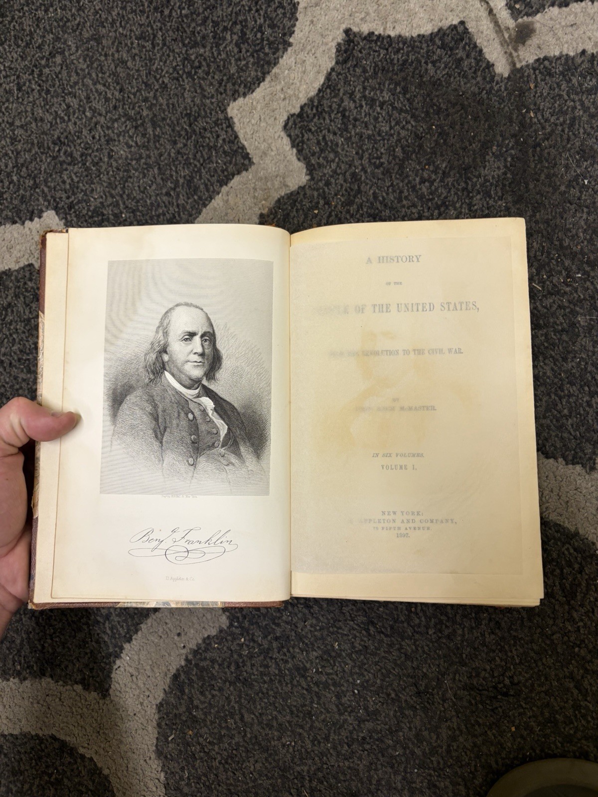 A History Of The United States Vol 1 1897 John Bach McMaster Appletons